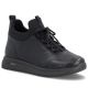 Schwarze, gefütterte Damen-Ankle-Boots aus Leder von Remonte Rieker (Modell D2V06-35)