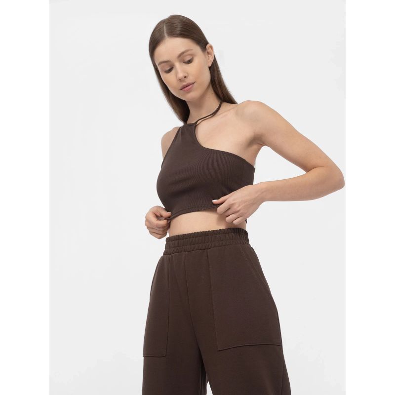 Asymmetrisches One-Shoulder-Crop-Top für Damen 4F