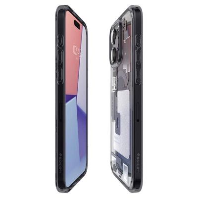 14. Spigen Ultra Hybrid Mag Case mit MagSafe für iPhone 15 Pro – Dunkelgrau (Zero One Pattern)