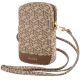 Guess Zip GCube Bottom Stripe Handytasche – braun
