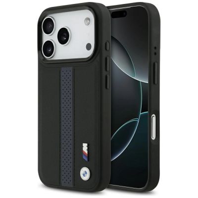 BMW M Perforated Stripe Logo MagSafe Case für iPhone 17 Pro – Blau