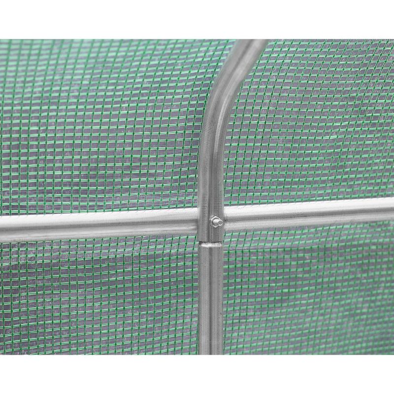 3. Folienabdeckung für Gartentunnel-Gewächshaus 200x350x200CM GRÜN