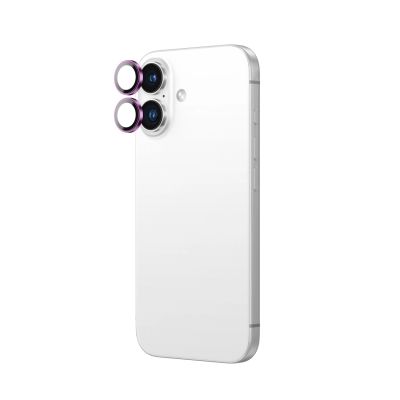 3. AmazingThing AR Aluminium 2 Linsenglas mit Kameralinsenrahmen für iPhone 16 / 16 Plus - Rosa
