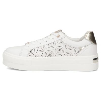 3. Filippo DP7668/26 weiße Leder-Plateauschuhe