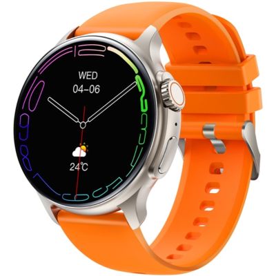 Herren-Smartwatch RUBICON RNCF12 Titan/Orange SMARUB245
