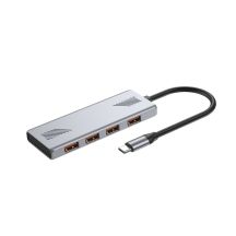 GEMBIRD 4-Port USB 3.2 (GEN 2) Typ-C Hub Grau