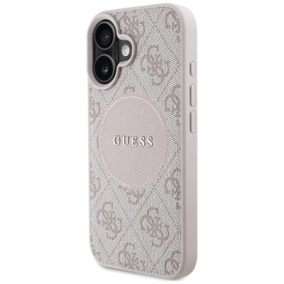 2. Guess 4G Circle Classic Logo MagSafe iPhone 16 Hülle - Rosa