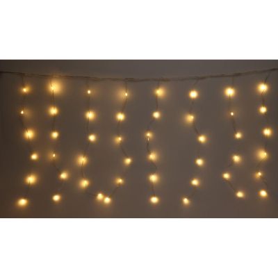 27. Weihnachtsbaumbeleuchtung, Lichtvorhang für den Außenbereich/Innenbereich, 120 LEDs, 300 x 60 cm, mit Fernbedienung, warmweiß
