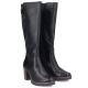 4. Schwarze Damen-Lederstiefel mit Absatz Rieker Y2581-00