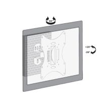 Maclean MC-501B TV-Wandhalterung (Schwenkbar, Wandmontage, neigbar - 42"; max. 30 kg)