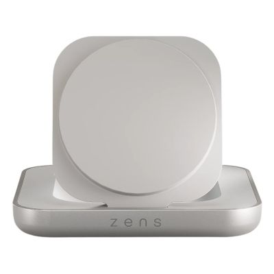 ZENS ZESC20W/00 Handy-Ladegerät für Kopfhörer, Smartphones und Uhren, Weiß, Silber, USB-Kabelloses Laden, Schnellladen intern
