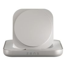 ZENS ZESC20W/00 Handy-Ladegerät für Kopfhörer, Smartphones und Uhren, Weiß, Silber, USB-Kabelloses Laden, Schnellladen intern