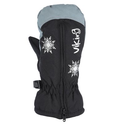 2. Viking Starlet Ski Kids Winterhandschuhe mit Schneeflockenmotiv, schwarz (125/15/5195/09)