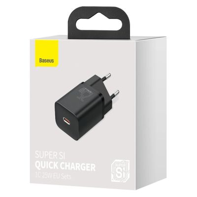 7. Baseus Super Si 1C Schnellladegerät USB Typ C 25W Power Delivery Quick Charge schwarz (CCSP020101)