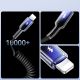 7. Joyroom S-A43 Crystal-Clear Serie 3A USB-A – Lightning Spiralkabel 1,5 m – Schwarz