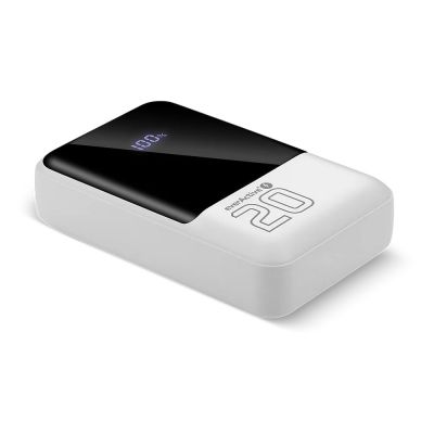EVERACTIVE Powerbank 20.000 mAh, 2x USB, 1x USB-C 22,5 W, QC4+, LCD, Weiß EB-20Q