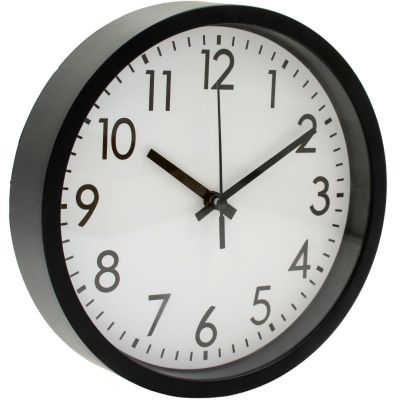 5. PP Wanduhr 20 cm Schwarz