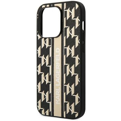 6. Karl Lagerfeld KLHCP14XPGKLSKW iPhone 14 Pro Max 6,7" Hardcase braun / braun Monogram Stripe