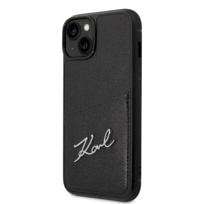 2. Karl Lagerfeld Signature Logo Cardslot-Hülle für iPhone 14 Plus – Schwarz