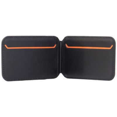 4. Lamborghini D1 MagSafe Handyhülle aus echtem Leder – schwarz und orange