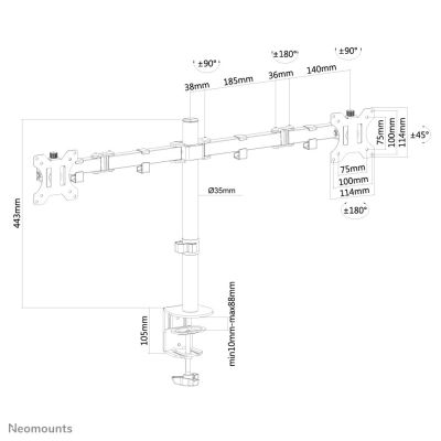 15. Neomounts von Newstar FPMA-D550DBLACK 10-32"