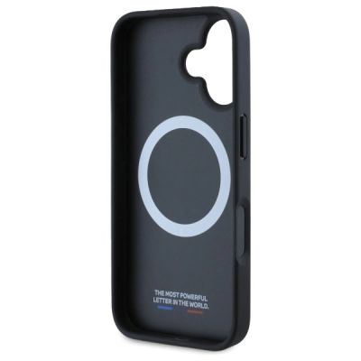 7. BMW M Meshed Tricolor Stripes MagSafe Case für iPhone 16 - Schwarz