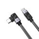 Orico C2CWT USB-C auf USB-C PD Winkelkabel 100 W 20 Gbit/s 4K 60 Hz 2 m – Schwarz