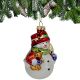 GLAS-WEIHNACHTSKUGEL IN FORM EINES SCHNEEMANNS 11 CM SASKA GIFT & DECOR
