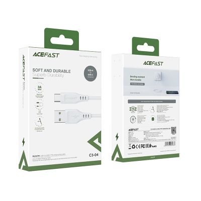 5. Acefast USB-Kabel - USB Typ C 1,2 m, 3 A weiß (C3-04 weiß)