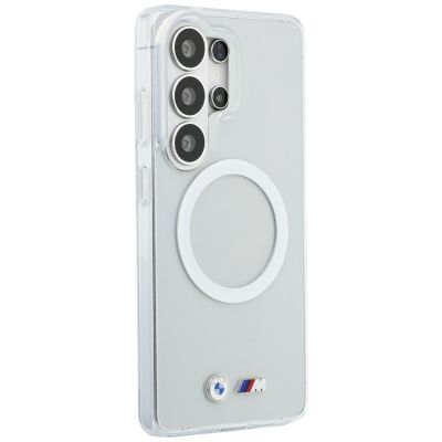 4. BMW IML Stoßfeste MagSafe-Hülle mit Metalllogo für Samsung Galaxy S26 Ultra – Transparent