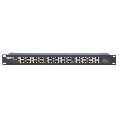 3. Extralink Gigabit PoE-Injektor mit 12 Ports (12 x 1000 Mbit/s RJ45), Rackmontage