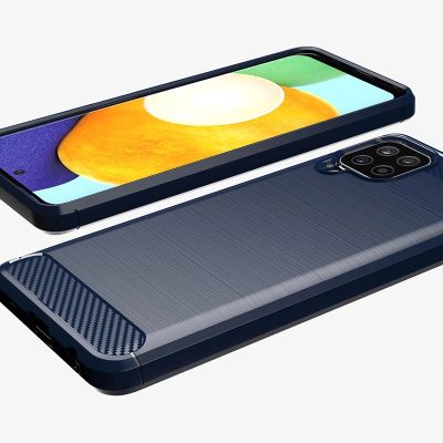 5. Carbon Case Flexibel Handyhülle TPU Schutzhülle für Samsung Galaxy A22 4G schwarz