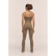 4. CASALL Damen Nahtlose Rippstrickhose mit Schlitz Grün