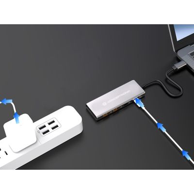 6. Conceptronic HUBBIES15G USB 3.2 Gen 2 (3.1 Gen 2) Typ-C Hubs und Hubs 10000 Mbit/s Grau