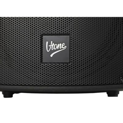 7. V-TONE BQ12 GO MP3 – Aktivlautsprecher, wiederaufladbar, schwarz, Bluetooth, TWS, USB, SD, DSP, AUX, Infrarot-Fernbedienung, 2 drahtlose Mikrofone, ausziehbarer Griff, Transportrollen