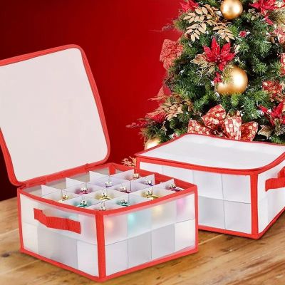 18. AUFBEWAHRUNGSBOX FÜR CHRISTBAUMKUGELN 34X34X17CM