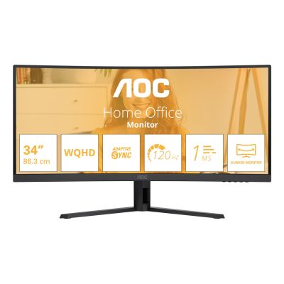 AOC B3 CU34B3E Computermonitor 86,4 cm (34") 3440 x 1440 px Wide Quad HD LED Schwarz