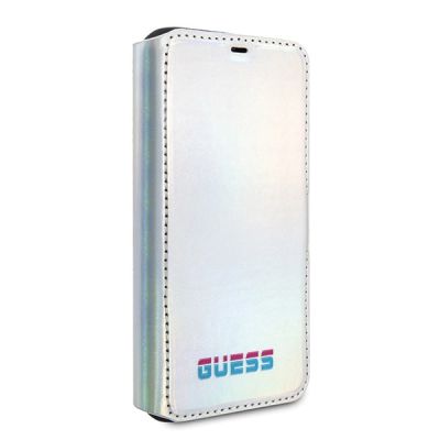 4. Guess, GUFLBKN58BLD iPhone 11 Pro Silber/Silberbuch schillernd