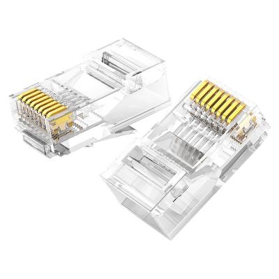 3. Ugreen 100x Stecker Stecker Kupplung Ende RJ45 8P8C Cat 6 transparent (60558)