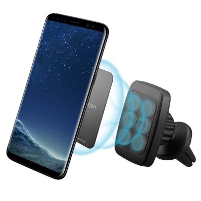 Spigen H12 Telefonhalter für die Lüftungsöffnung im Auto, magnetisch – Schwarz