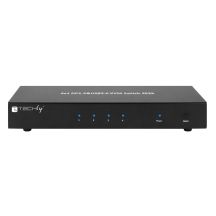 Techly IDATA DP-KVM4 KVM-Switch, rackmontierbar, schwarz
