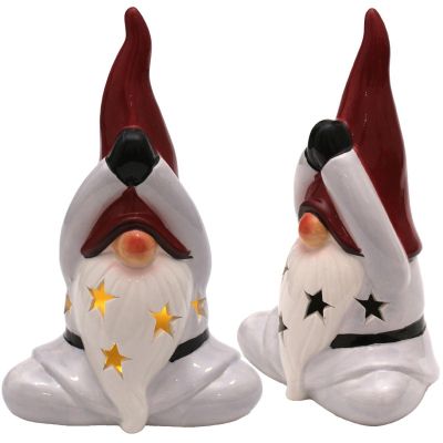 Weihnachtsmannfigur mit LED-Beleuchtung, 20 cm