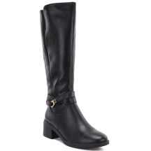 Damen-Lederstiefel mit Absatz, gefüttert, schwarz, Sergio Leone KZ-13-S