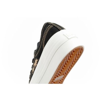 7. Lee Cooper Damen-Sneaker mit Plateausohle, schwarz mit Gold