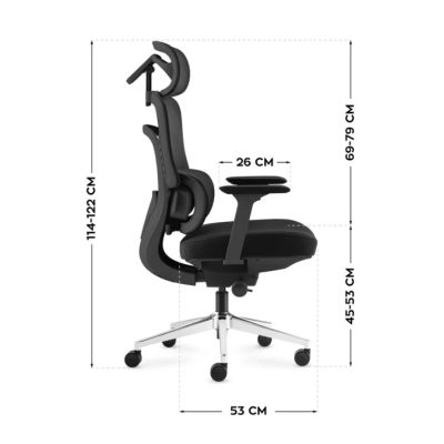 4. Visioner 6.1 Schwarzer Bürostuhl
