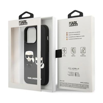 8. Karl Lagerfeld KLHCP13L3DRKCK iPhone 13 Pro / 13 6.1" schwarz/schwarz Hardcase Karl&Choupette Ikonik 3D
