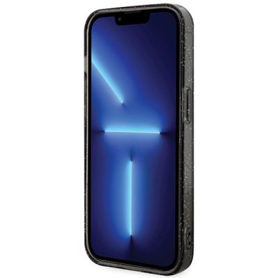 5. Karl Lagerfeld Karl&Choupette Glitter MagSafe Hülle für iPhone 15 Pro – Schwarz