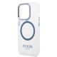 6. Ratet Guess , GUHMP14XHTRMB iPhone 14 Pro Max 6,7" blau/blaue Hartschale Metal Outline Magsafe