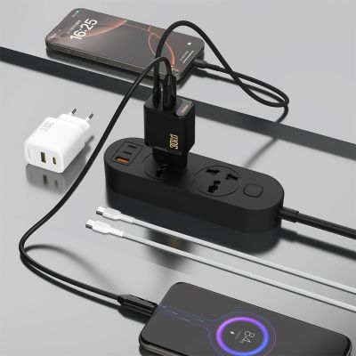 3. Dudao A27TEU PD 30W GaN USB-A USB-C Wandladegerät – Schwarz