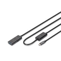 Digitus Aktives USB 3.2 Gen1 5G Verlängerungskabel, USB-C auf USB-A, 10 m